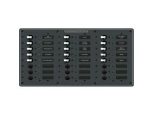 Blue Sea 8165 AV 24 Position 230v (European) Breaker Panel - White Switches