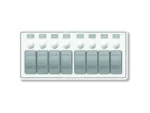 Blue Sea 8271 Water Resistant Panel - 8 Position - White - Horizontal Mount