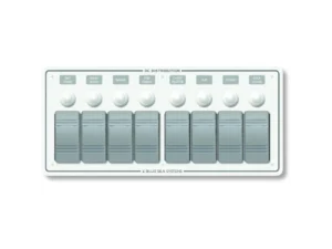Blue Sea 8271 Water Resistant Panel - 8 Position - White - Horizontal Mount