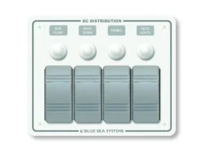 Blue Sea 8272 Water Resistant Panel - 4 Position - White - Horizontal Mount