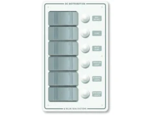 Blue Sea 8273 Water Resistant Panel - 6 Position - White - Vertical