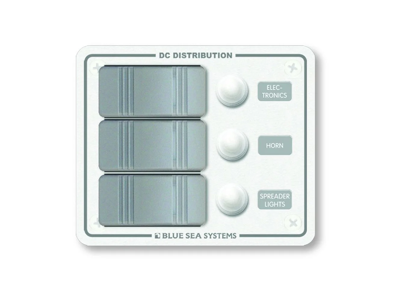 Blue Sea 8274 Water Resistant Panel - 3 Position - White - Vertical Mount