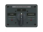 Blue Sea 8357 AC Rotary Switch Panel 65 Ampere 2 Position + OFF, 2 Pole