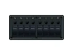 Blue Sea 8371 Water Resistant Panel - 8 Position - Black - Horizontal Mount