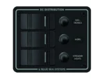 Blue Sea 8374 Water Resistant 3 Position - Black - Vertical Mount Panel