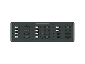 Blue Sea 8375 Panel DC 12 Position Horizontal BL