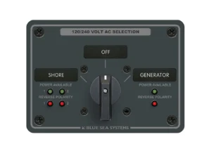 Blue Sea 8386 AC Rotary Switch Panel 30 Ampere 2 Positon + OFF, 4 Pole