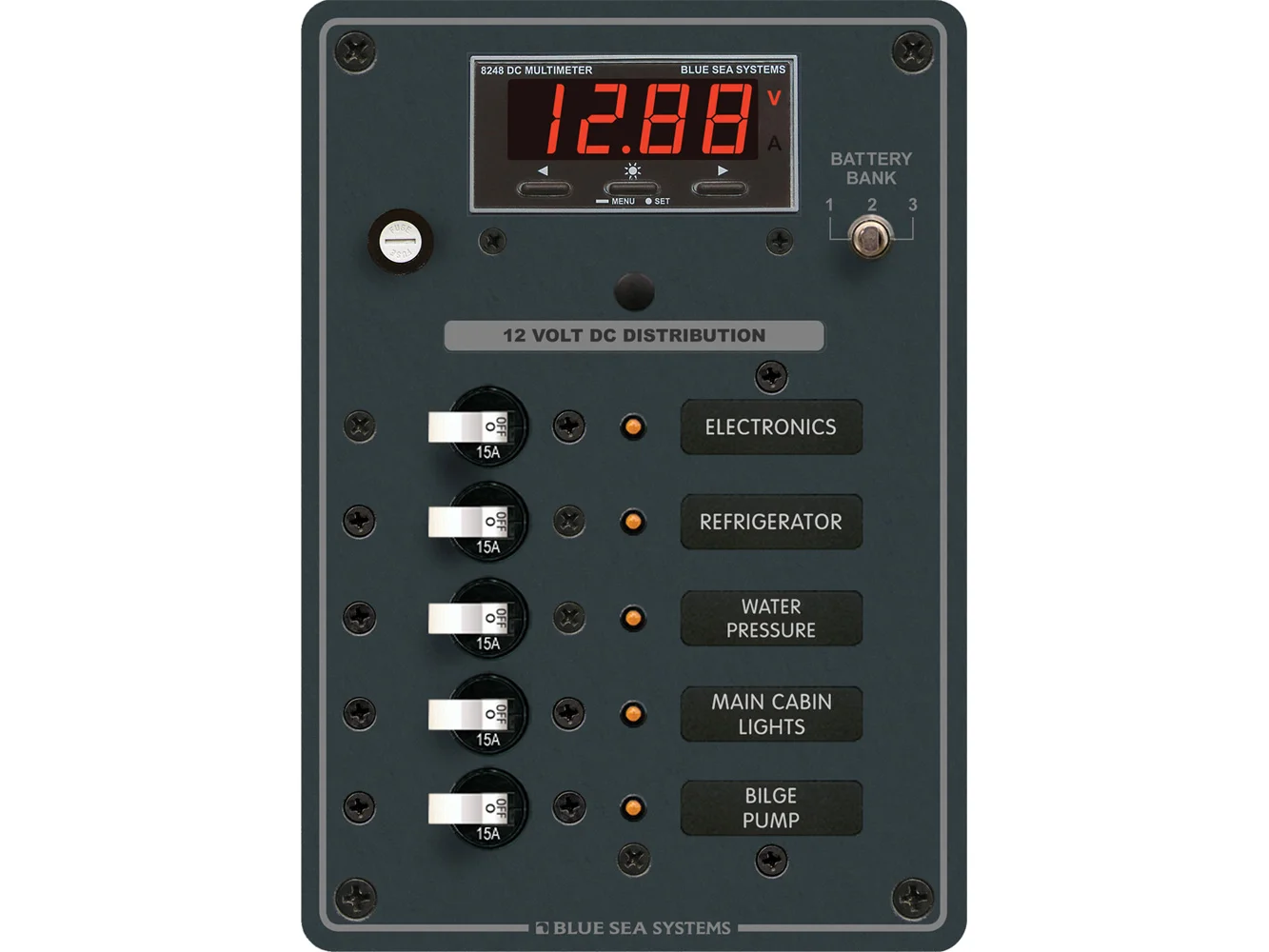 Blue Sea 8401 DC 5 Position w/Multi-Function Meter