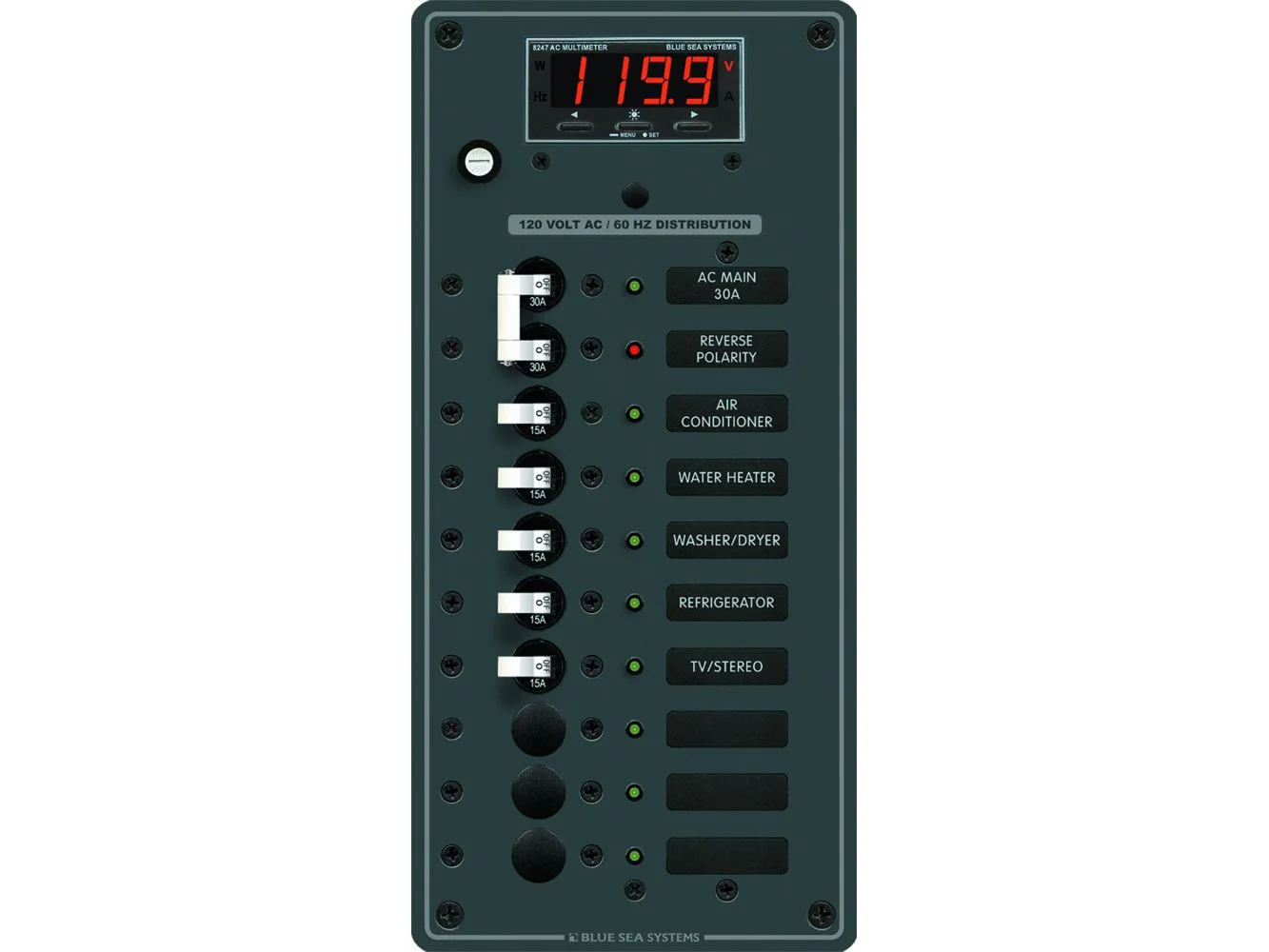 Blue Sea 8406 AC Main + 8 Positions