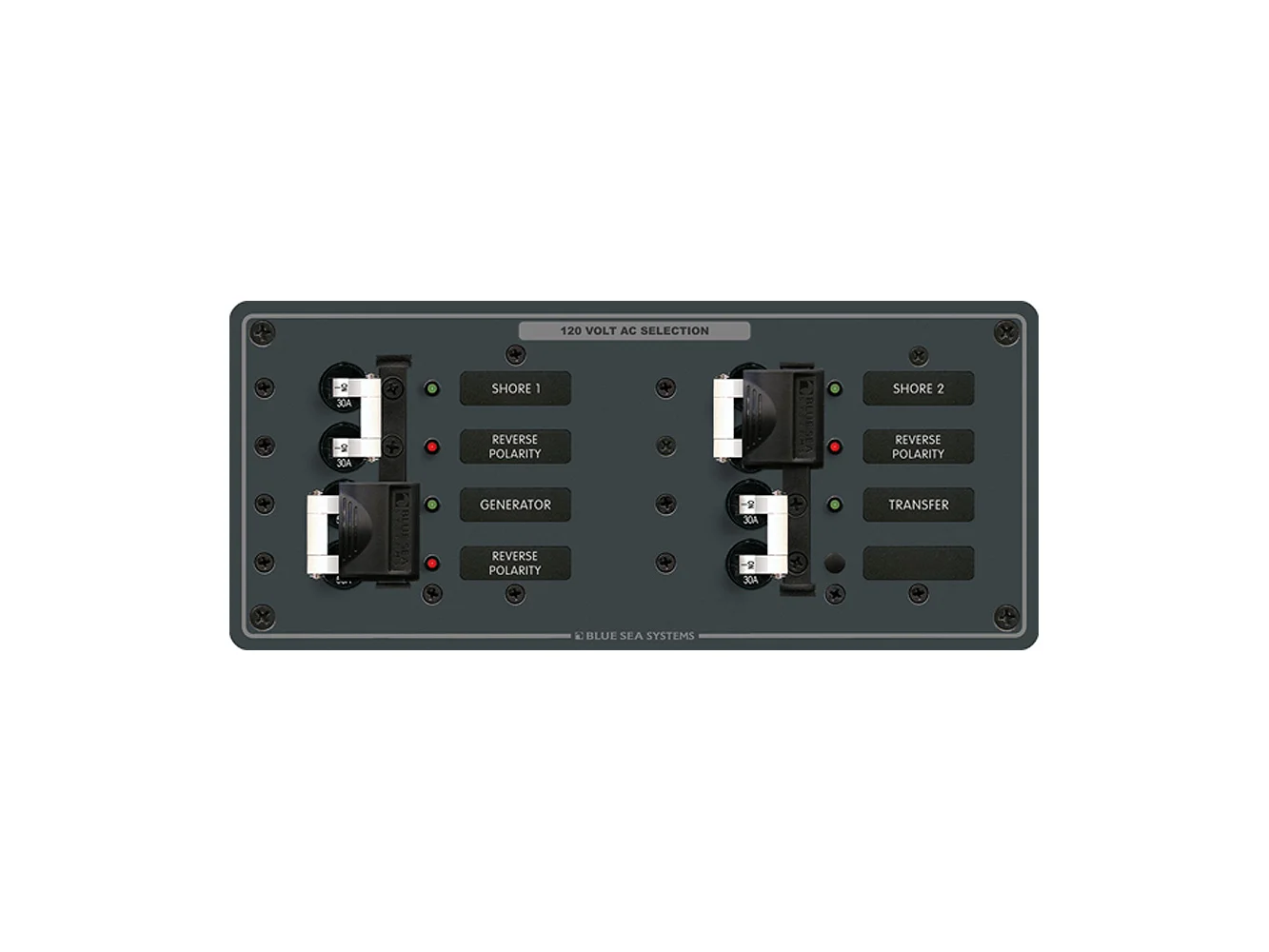 Blue Sea 8498 Breaker Panel - AC 3 Sources - White