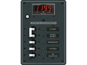 Blue Sea 8505 AC Main + Branch A-Series Toggle Circuit Breaker Panel (230V) - Main + 3 Position