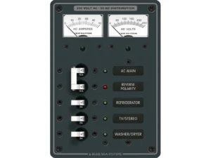 Blue Sea 8509 AC Main + Branch A-Series Toggle Circuit Breaker Panel (230V) - Main + 3 Position