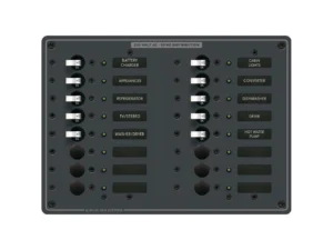 Blue Sea 8561 AC 16 Position 230v (European) Breaker Panel (White Switches)