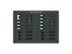 Blue Sea 8564 Breaker Panel - AC Main + 14 Positions (European) - White