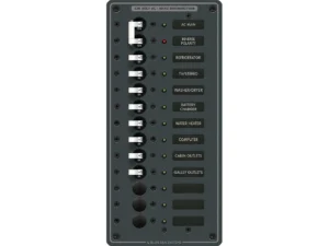 Blue Sea 8585 Breaker Panel - AC Main + 11 Positions (European) - White