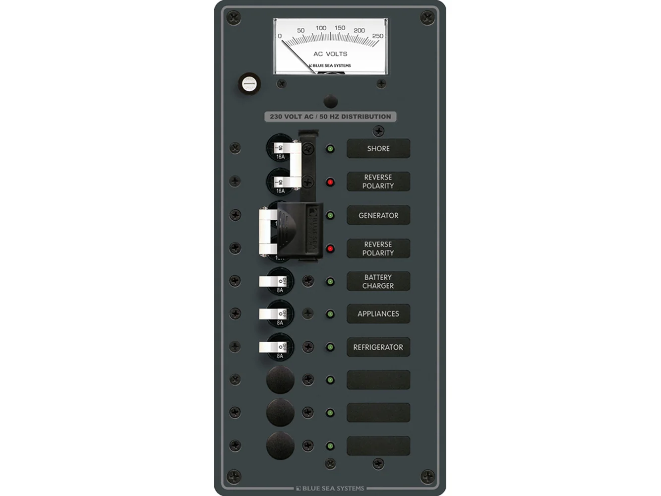 Blue Sea 8589 AC Toggle Source Selector (230V) - 2 Sources + 6 Positions