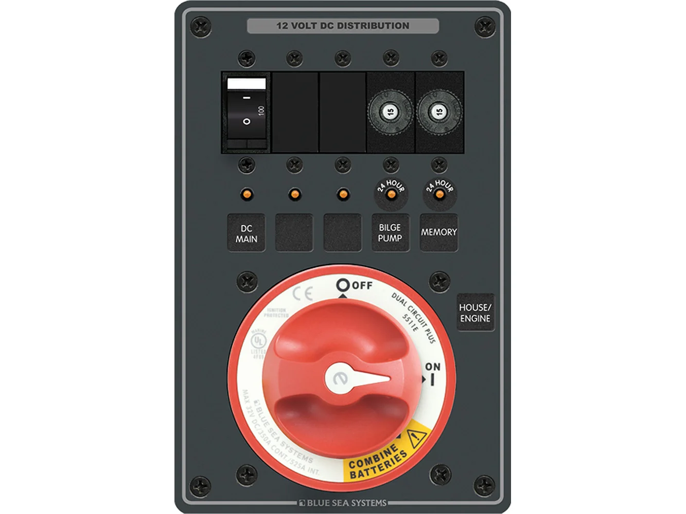 Blue Sea 8690 e-Series Dual Circuit Plus PN 5511e