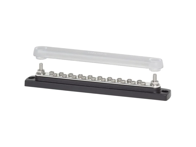 Blue Sea 2312, 150 Ampere Common Busbar 20 x 8-32 Screw Terminal with Cover