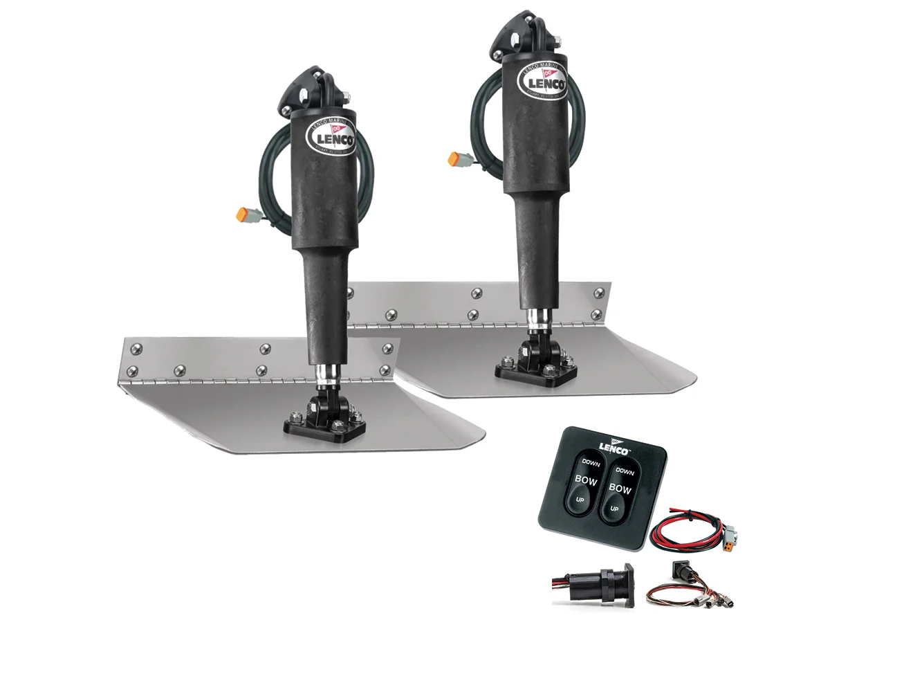 Lenco 9" x 9" Standard Trim Tab Kit w/Standard Tactile Switch Kit 12V