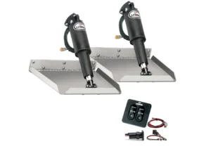 Lenco 9" x 9" Edgemount Trim Tab Kit w/Standard Tactile Switch Kit 12V