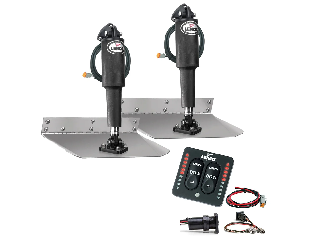 Lenco 9" x 9" Standard Trim Tab Kit w/LED Indicator Switch Kit 12V