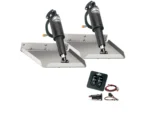 Lenco 12" x 12" Edgemount Trim Tab Kit w/Standard Tactile Switch Kit 12V