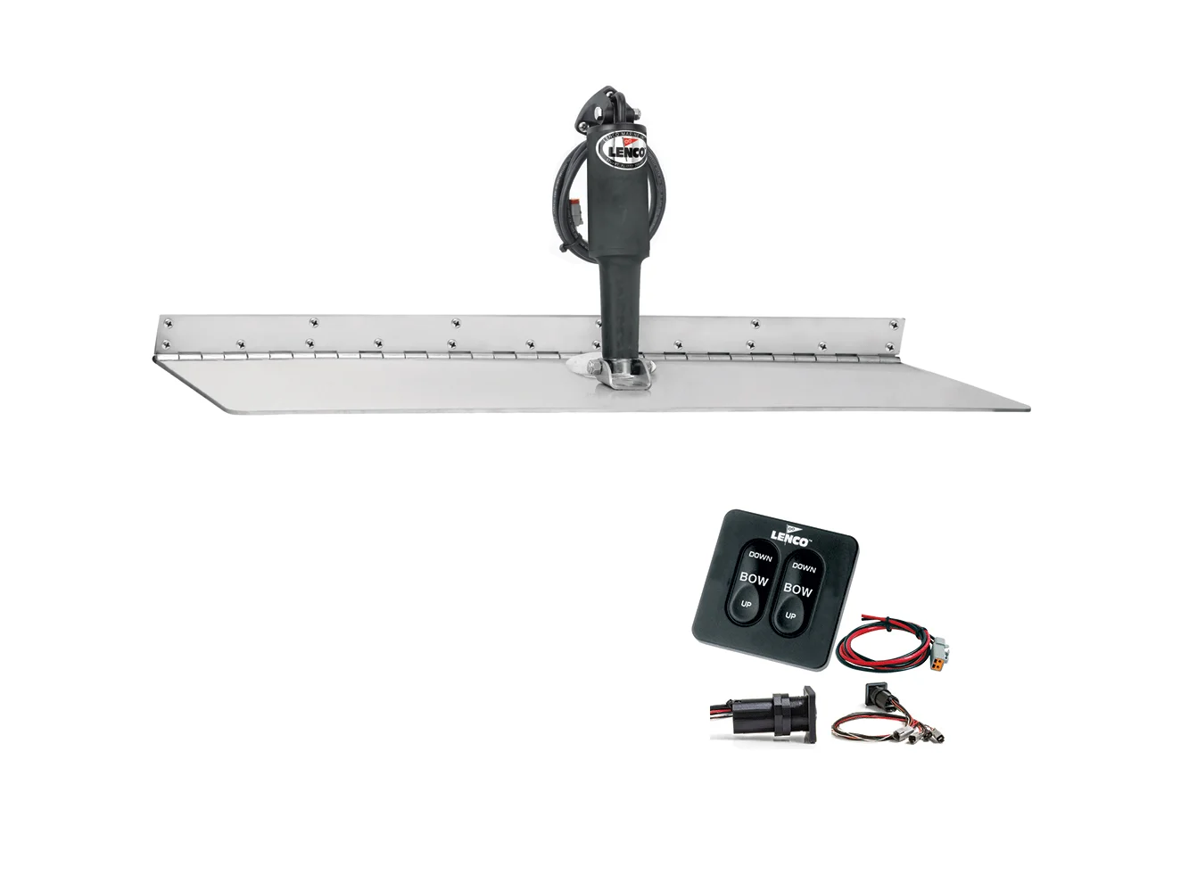 Lenco 12" x 18" Super Strong Trim Tab Kit w/Standard Tactile Switch Kit 12V
