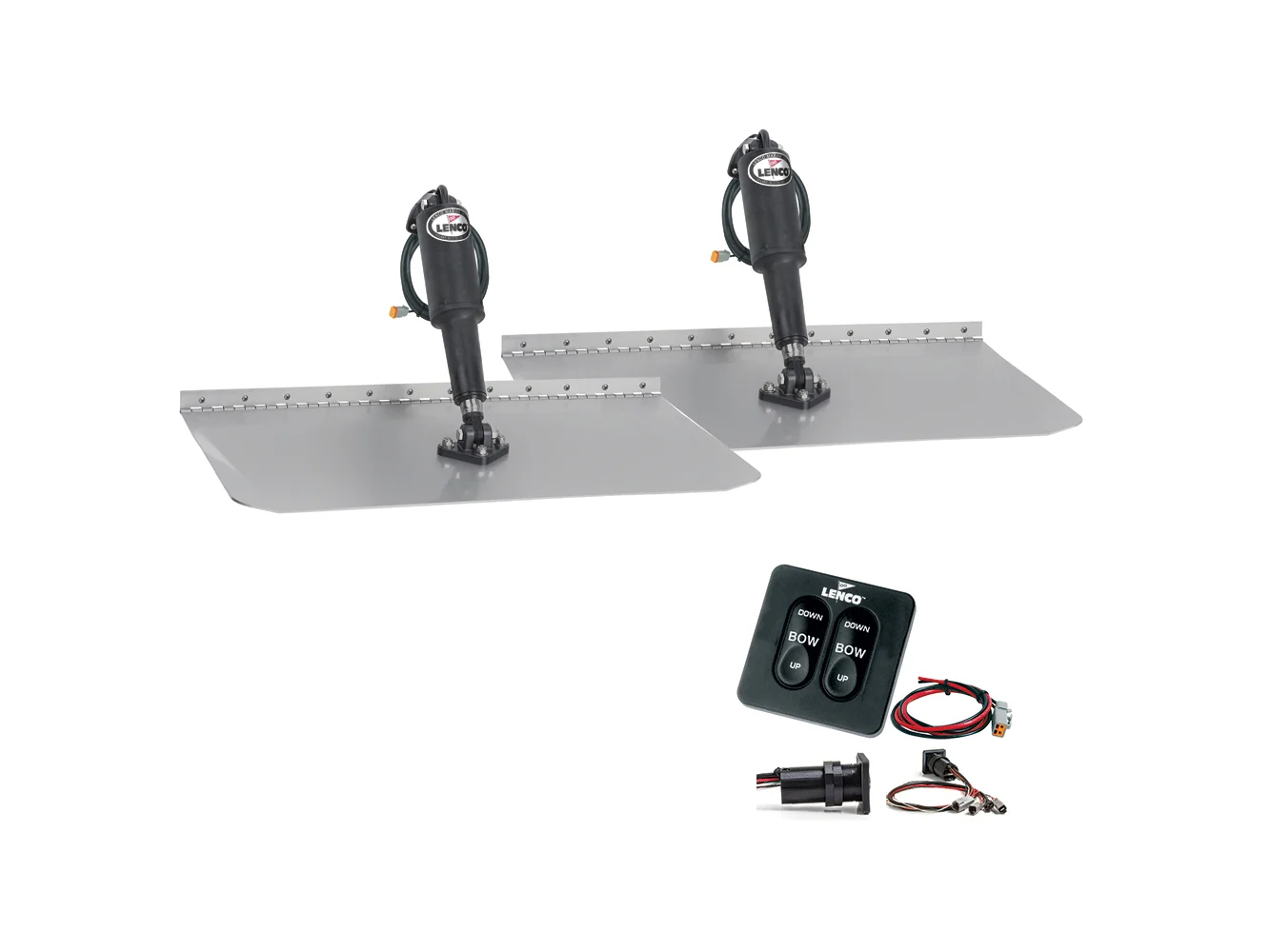 Lenco 12" x 24" Standard Trim Tab Kit w/Standard Tactile Switch Kit 12V