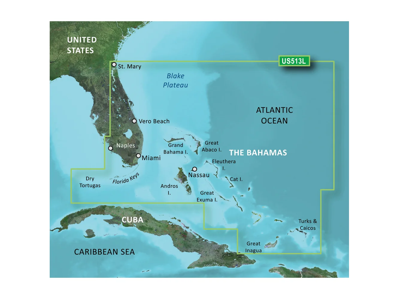 Garmin BlueChart® g3 Vision® HD - VUS513L - Jacksonville - Bahamas - microSD™/SD™