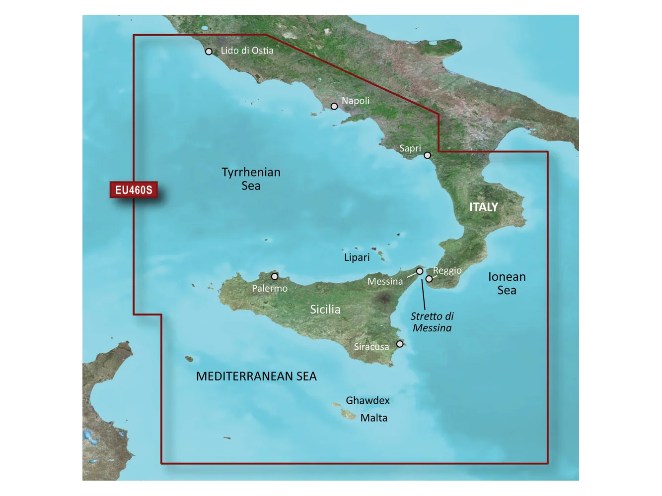 Garmin BlueChart® g3 Vision® HD - VEU460S - Sicily to Lido di Ostia - microSD™/SD™