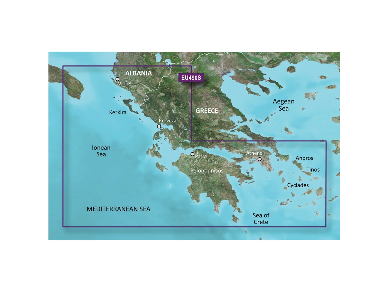 Garmin BlueChart® g3 Vision® HD - VEU490S - Greece West Coast & Athens - microSD™/SD™