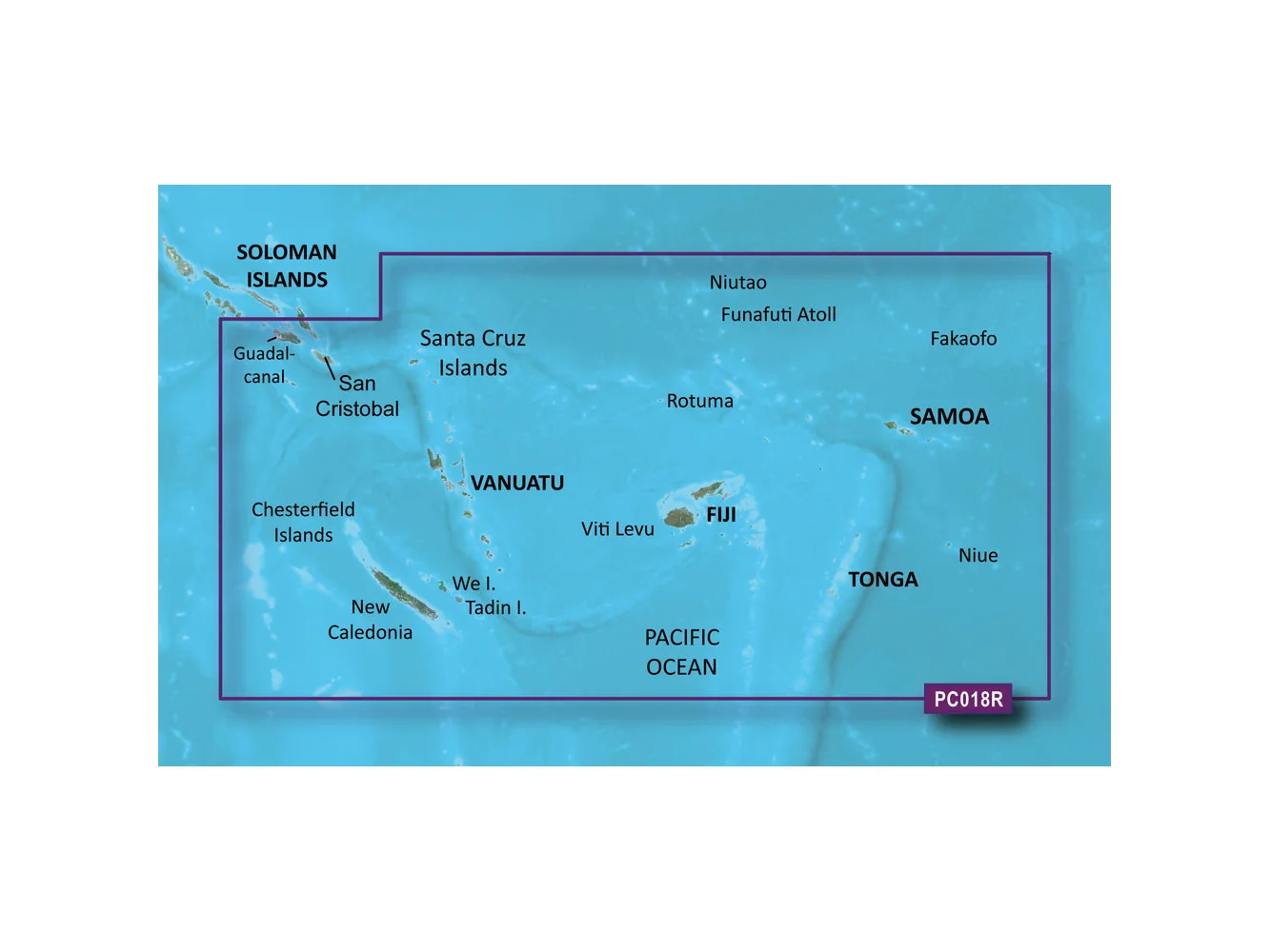 Garmin BlueChart® g3 Vision® HD - VPC018R - New Caledonia - Fiji - microSD™/SD™