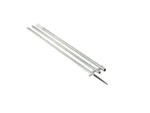 Lee's 12' MKII Bright Silver Pole w/Black Spike - 1 3/8" OD