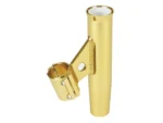 Lee's Clamp-On Rod Holder - Gold Aluminum - Vertical Mount - Fits 1.660" O.D. Pipe