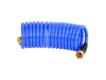 HoseCoil 15' Blue Self Coiling Hose w/Flex Relief