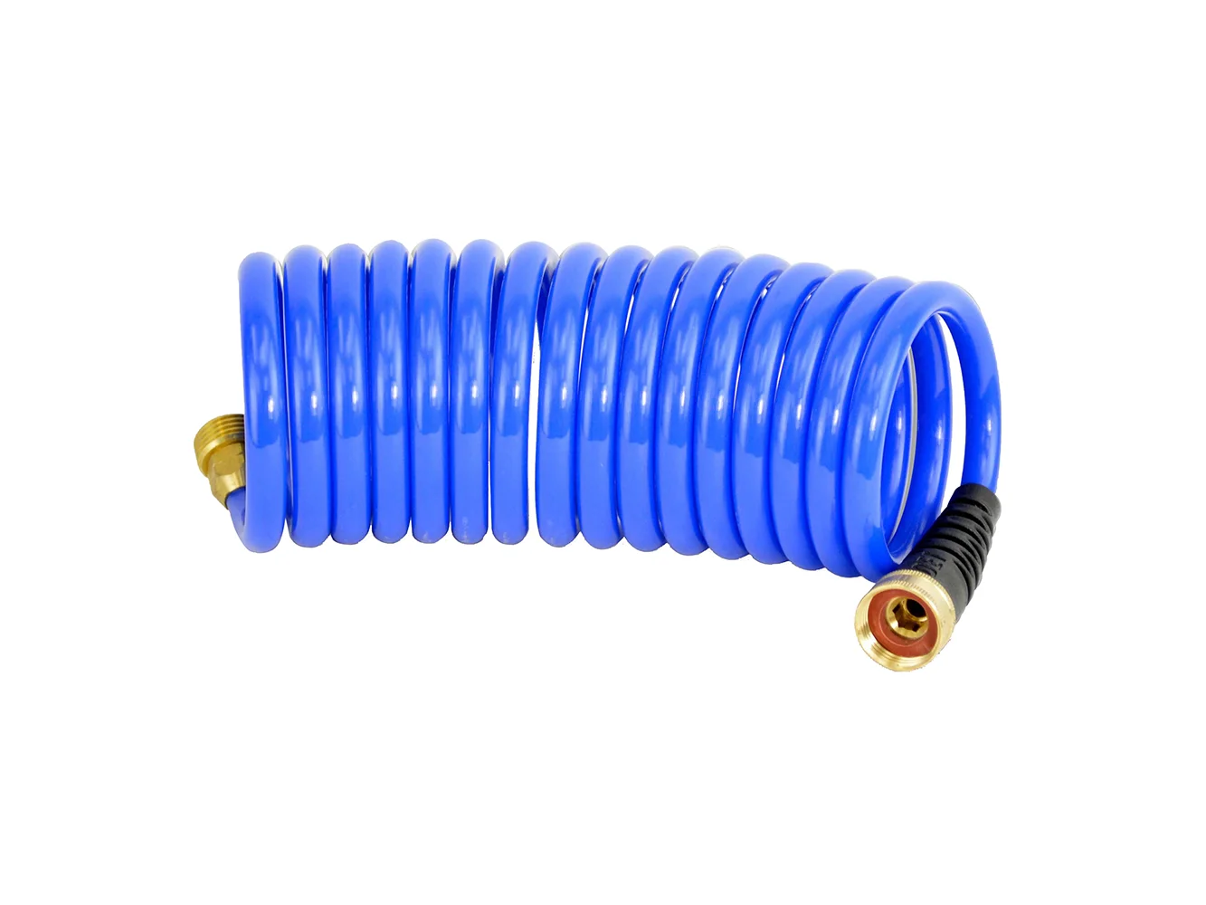 HoseCoil 15' Blue Self Coiling Hose w/Flex Relief