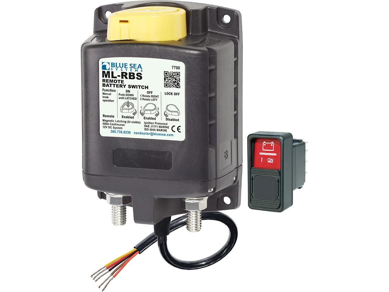 Blue Sea 7700 ML-Series Remote Battery Switch w/Manual Control 12VDC
