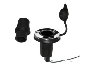 Perko Locking Collar Pole Light Mounting Base - 2 Pin - Round - Stainless Steel