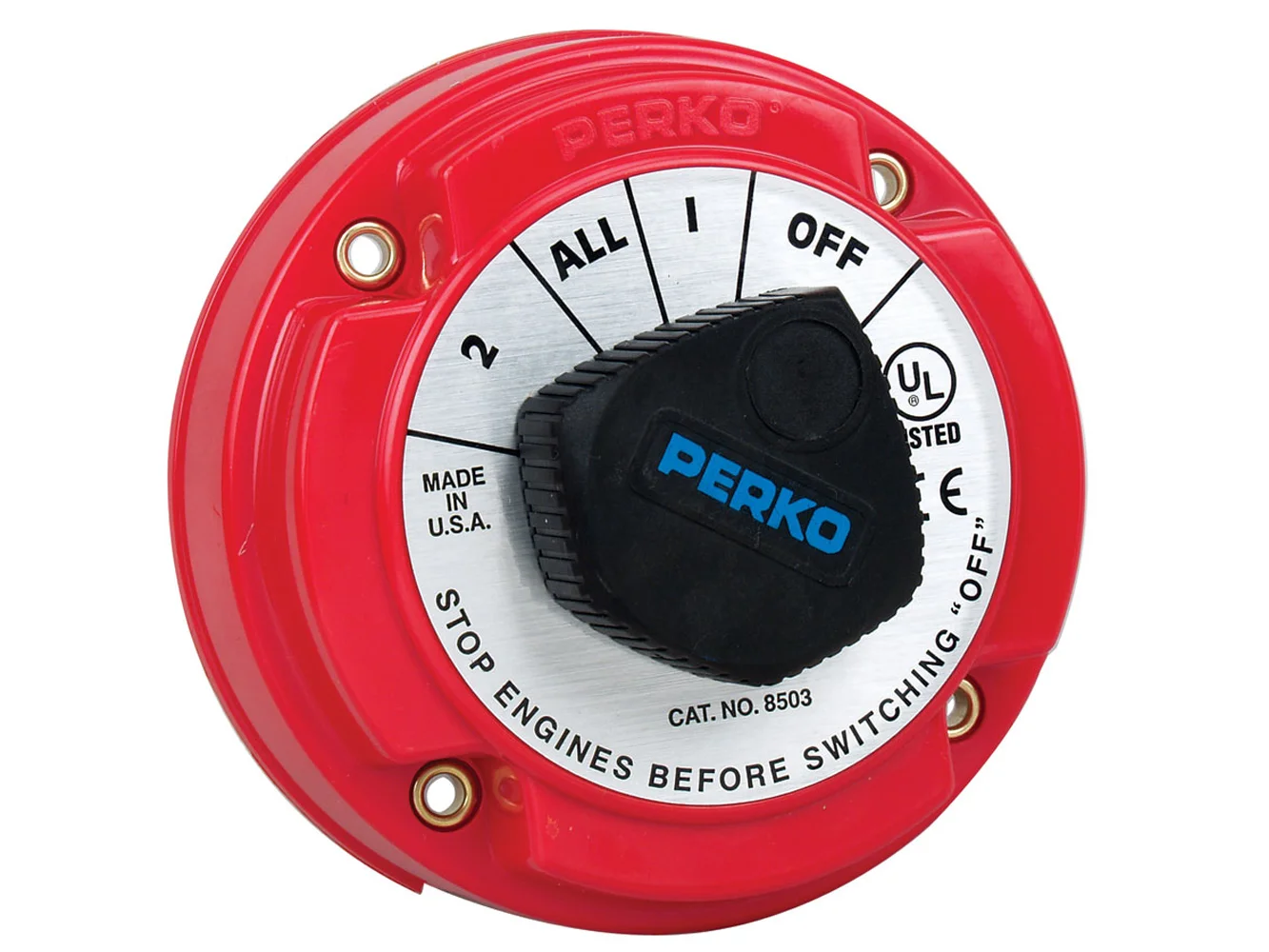 Perko 8503DP Medium Duty Battery Selector Switch w/Alternator Field Disconnect w/o Key Lock
