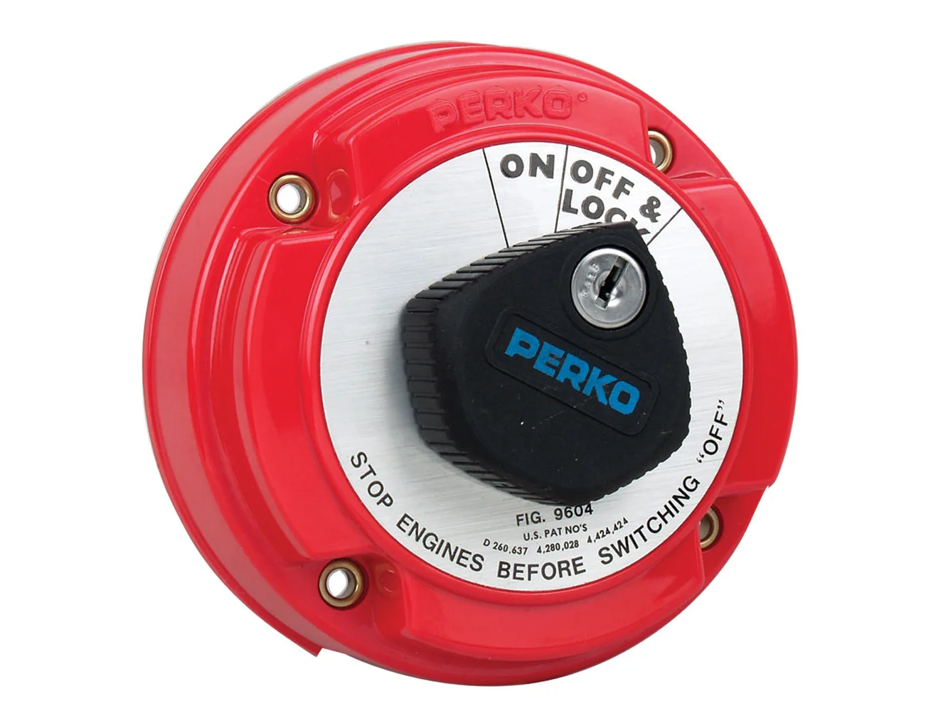 Perko Medium Duty Main Battery Disconnect Switch w/Alternator Field Disconnect & Key Lock