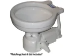 Raritan Sea Era Electric Toilet - Marine Size - Integral Pump - Straight & 90&deg; Discharge - 12v