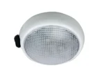 Perko Round Surface Mount LED Dome Light - White Powder Coat - w/ Switch