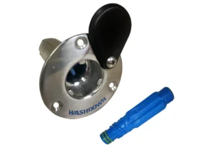 Jabsco Stainless Steel Quick-Release Hose Deck Mount Fitting & Hose Adapter
