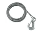 Fulton 7/32" x 50' Galvanized Winch Cable and Hook - 5,600 lbs. Breaking Strength