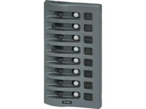 Blue Sea 4378 WeatherDeck Water Resistant Circuit Breaker Panel - 8 Position - Grey