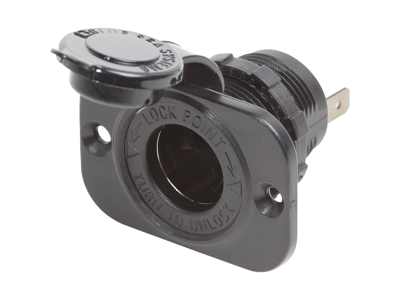 Blue Sea 12 Volt Dash Socket - Black