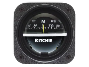 Ritchie V-537 Explorer Compass - Bulkhead Mount - Black Dial