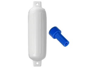 Polyform G-3 Twin Eye Fender 5.5" x 19" - White w/Adapter