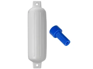 Polyform G-4 Twin Eye Fender 6.5" x 22" White w/Adapter