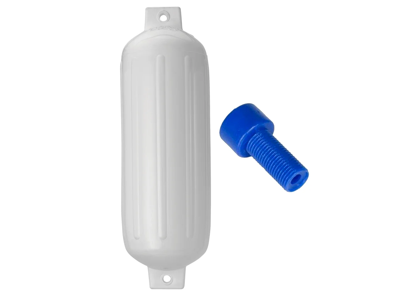 Polyform G-5 Twin Eye Fender 8.8" x 26.8" - White w/Adapter